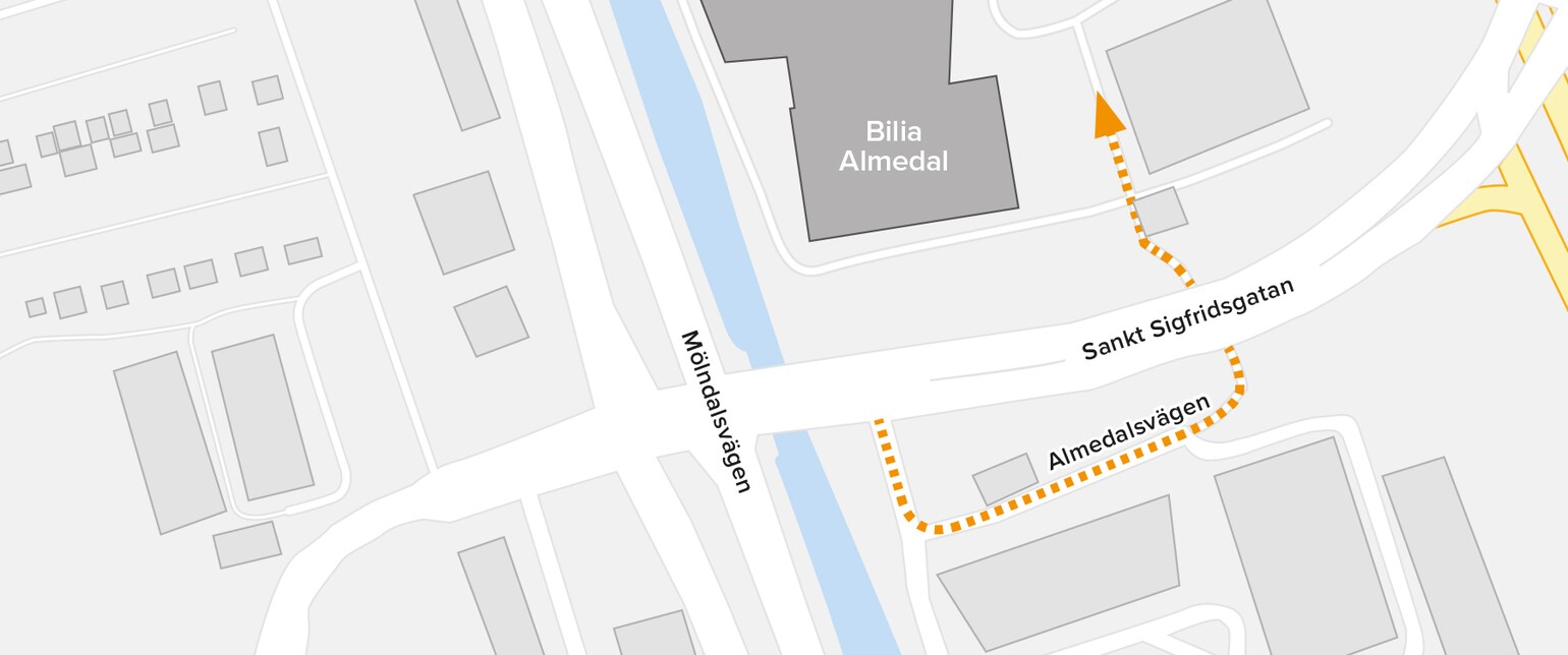Så hittar du till oss under vägarbetet