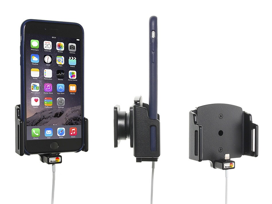 Brodit Hållare iPhone 6 Plus, 6S Plus, 7 Plus, 8 Plus, X, XS, XS Max, XR, 11, 11 Pro