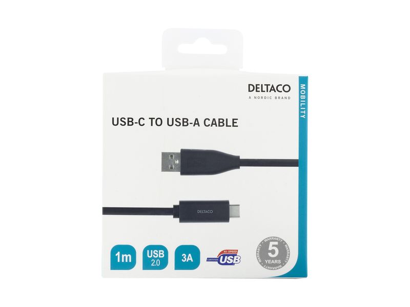 Deltaco Laddkabel USB Type-C