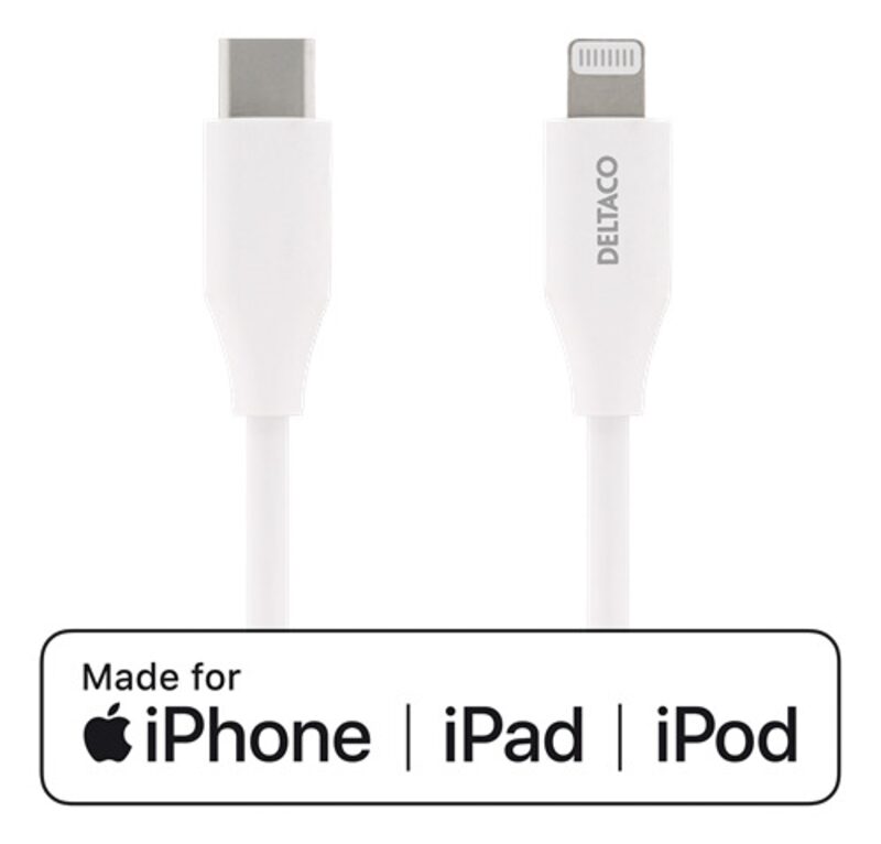 Deltaco Laddkabel USB Type-C till Lightning