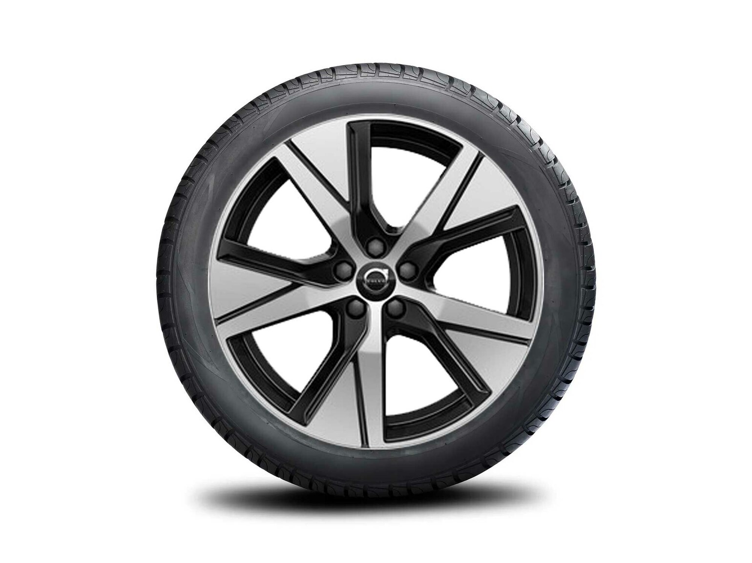 Volvo Original 19&quot; 5-Spoke Black Diamond Cut