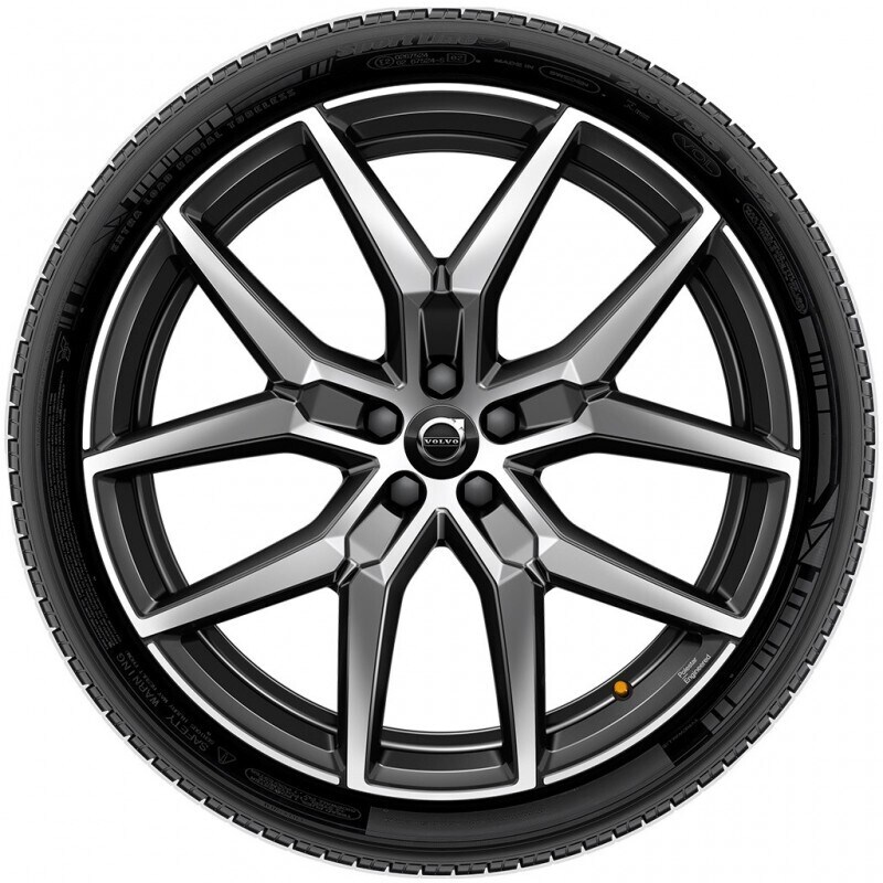 Volvo Original 21&quot; 5-Y Spoke Black Polished Forged Alloy Whe