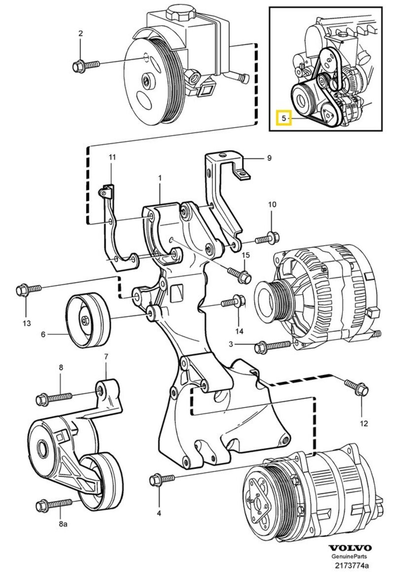 Volvo Original Hjälpaggregatsrem