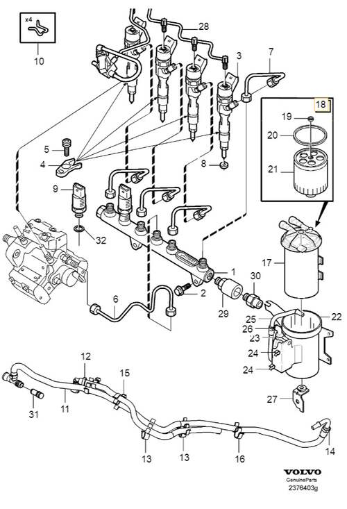 Volvo Original Bränslefilter