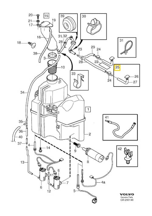 Volvo Original Spolarmunstycke