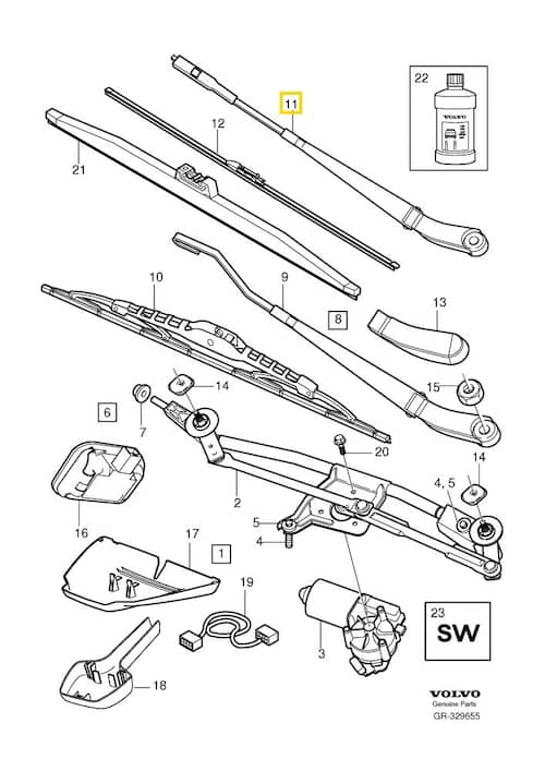 Volvo Original Torkararm