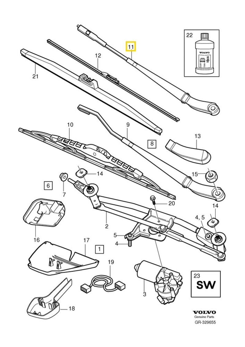 Volvo Original Torkararm