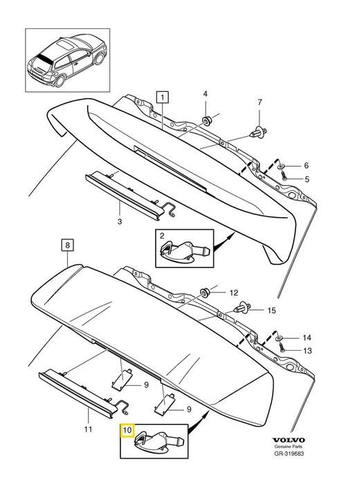 Volvo Original Spolarmunstycke