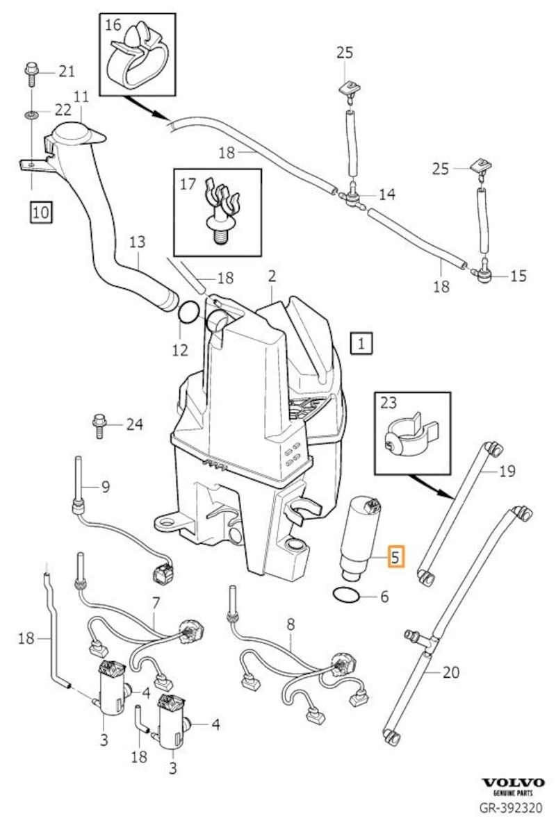 Volvo Original Spolarpump