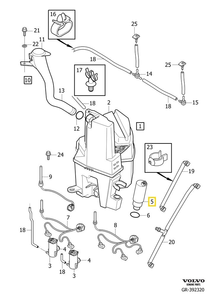 Volvo Original Spolarpump