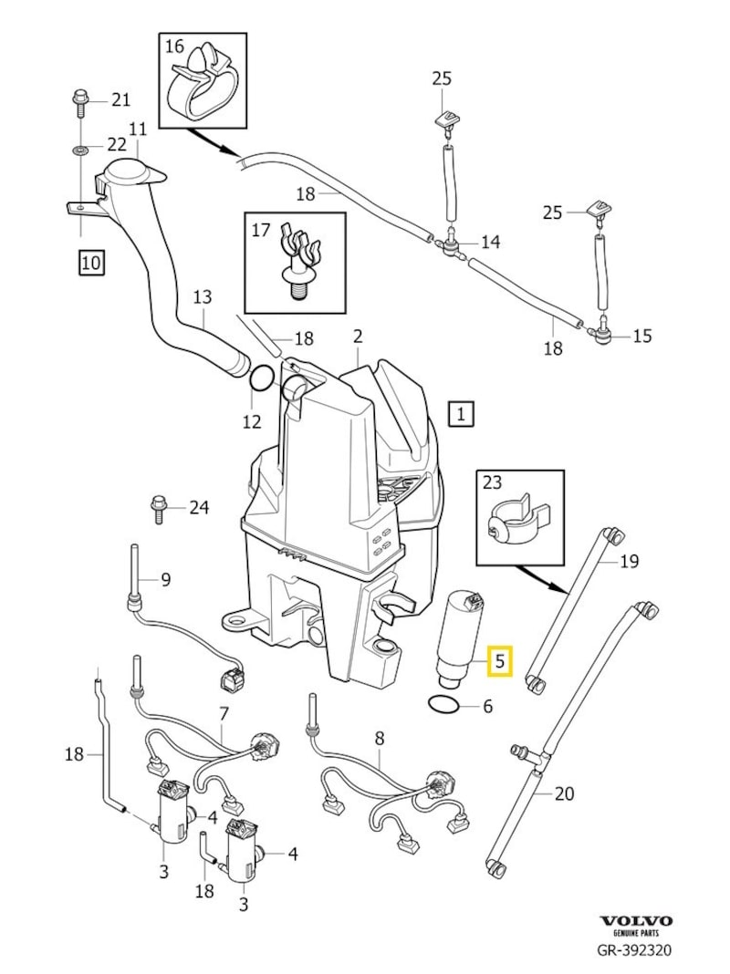 Volvo Original Spolarpump