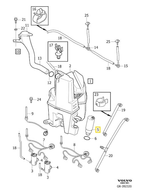 Volvo Original Spolarpump