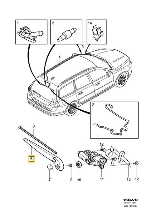 Volvo Original Torkararm
