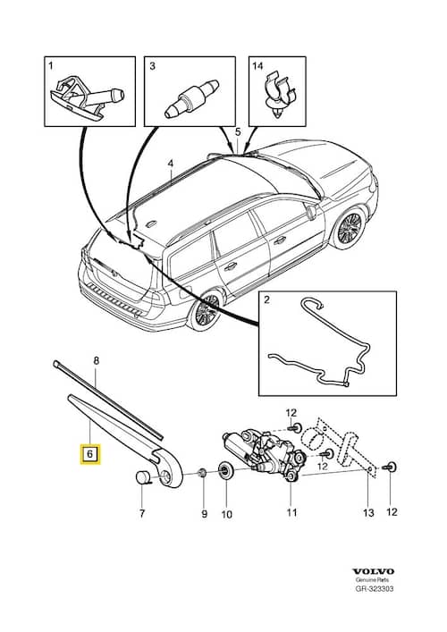 Volvo Original Torkararm