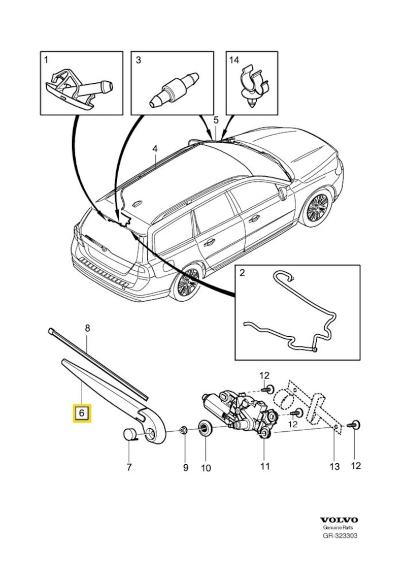 Volvo Original Torkararm