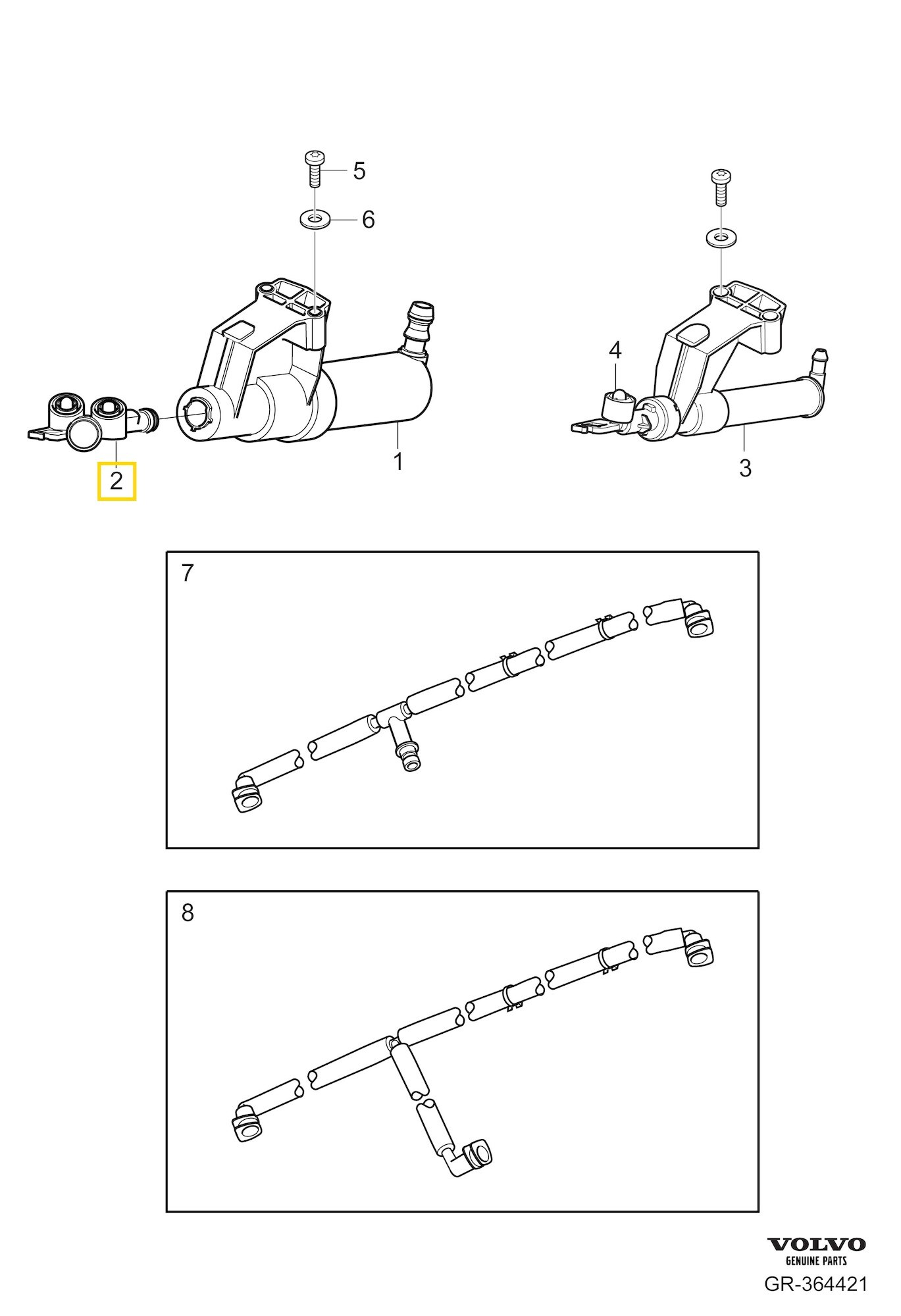 Volvo Original Spolarmunstycke