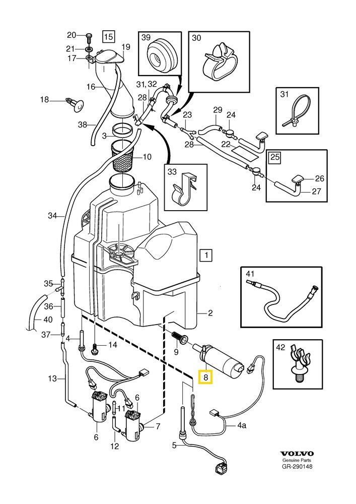 Volvo Original Spolarpump