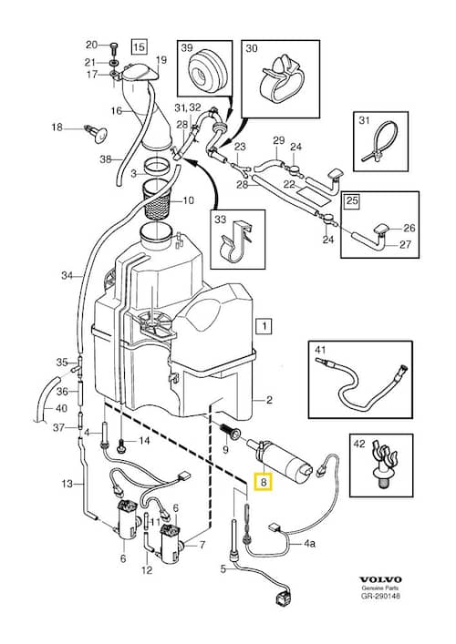 Volvo Original Spolarpump