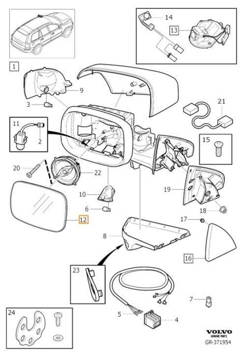 Volvo Original Backspegelglas