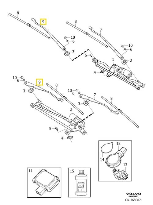 Volvo Original Torkararm