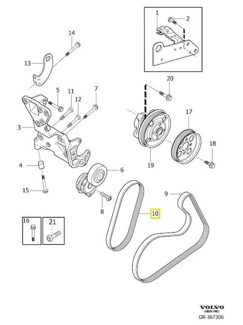 Volvo Original Hjälpaggregatsrem