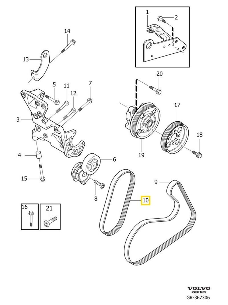 Volvo Original Hjälpaggregatsrem