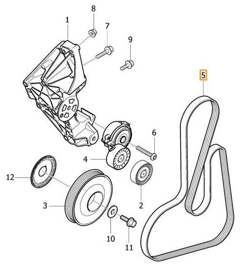 Volvo Original Hjälpaggregatsrem