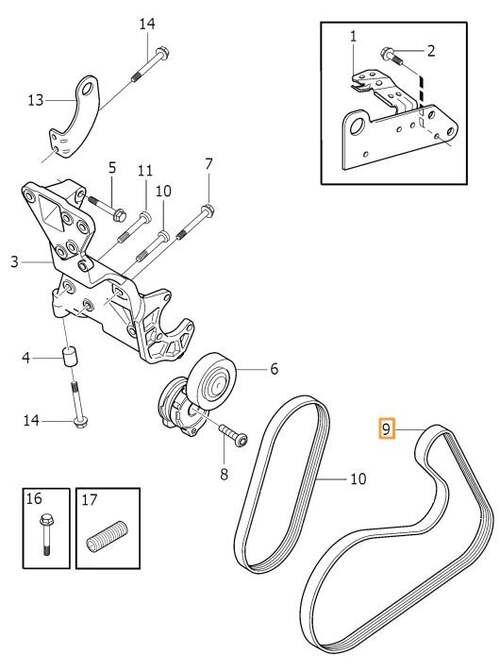Volvo Original Hjälpaggregatsrem