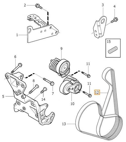 Volvo Original Hjälpaggregatsrem