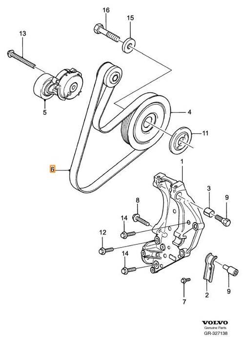 Volvo Original Hjälpaggregatsrem