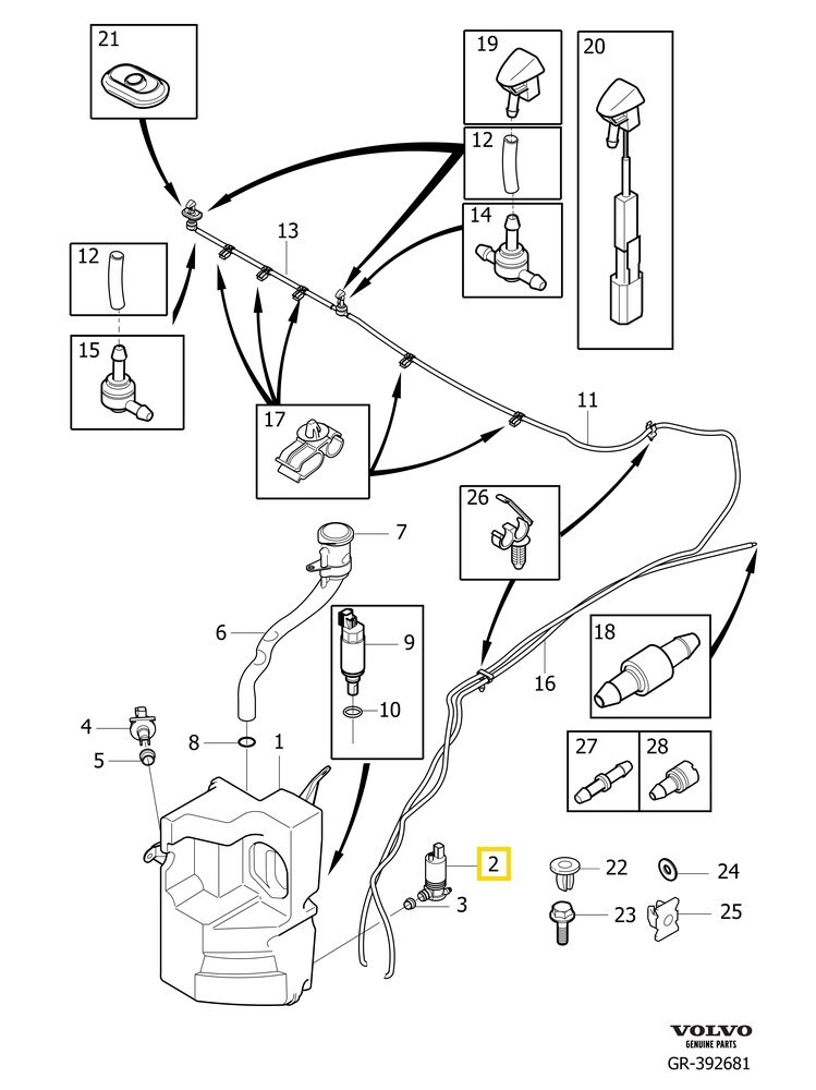 Volvo Original Spolarpump