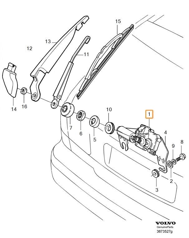 Volvo Original Torkarmotor
