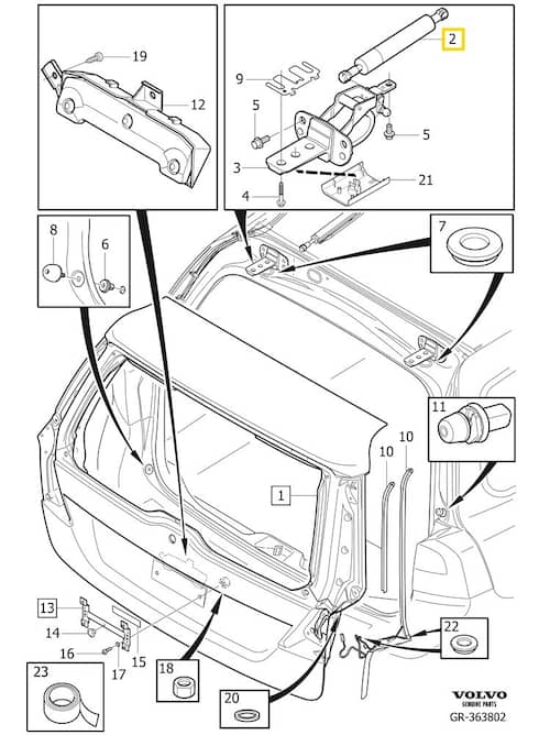 Volvo Original Gasfjäder