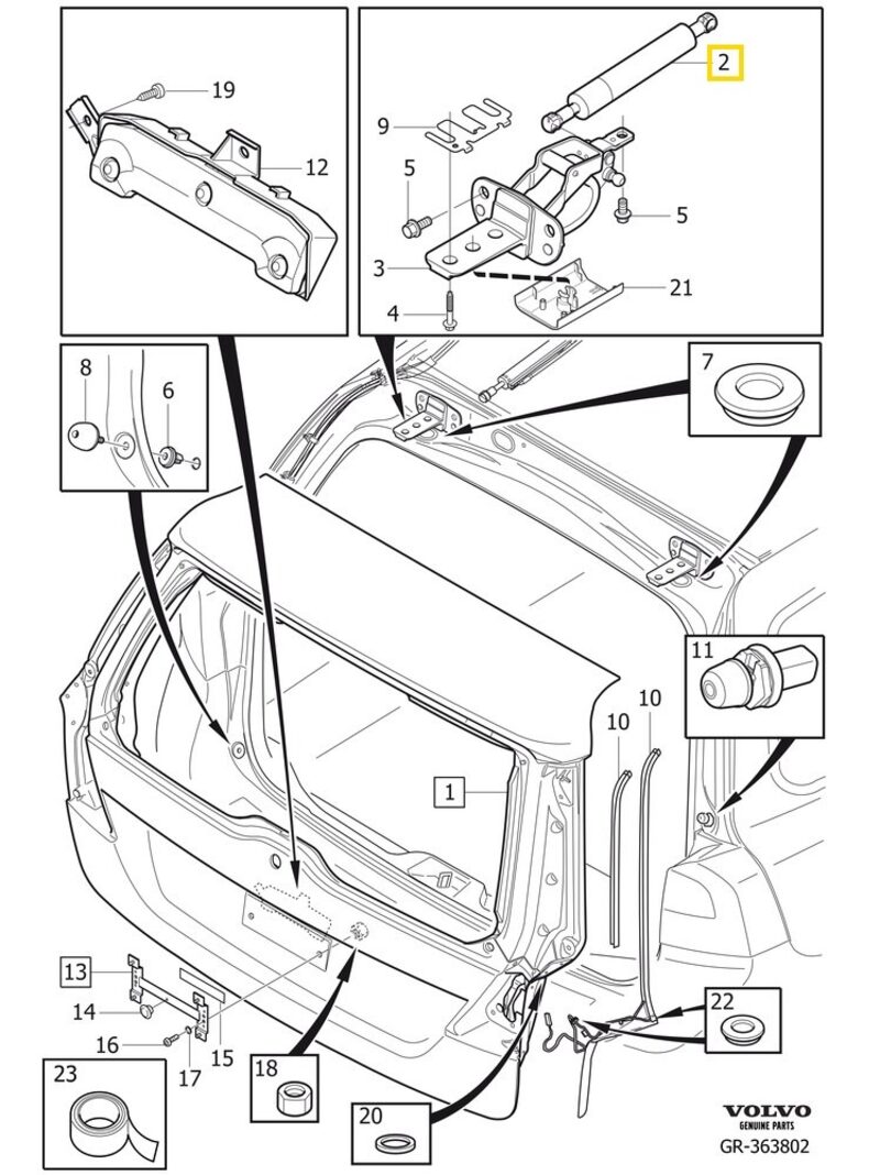 Volvo Original Gasfjäder