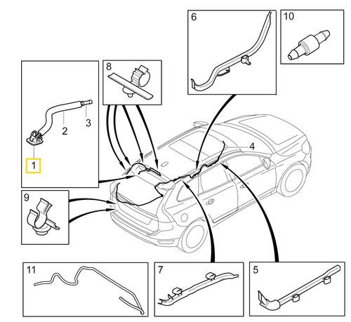 Volvo Original Spolarmunstycke