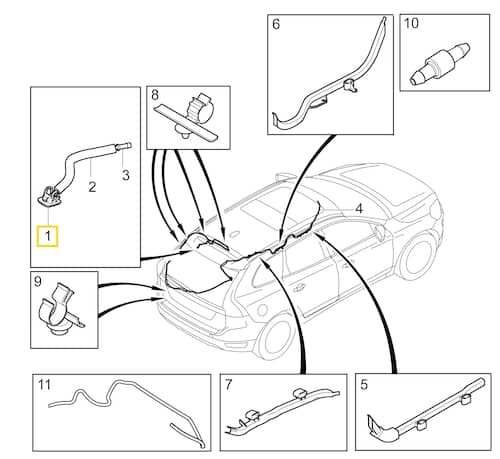 Volvo Original Spolarmunstycke