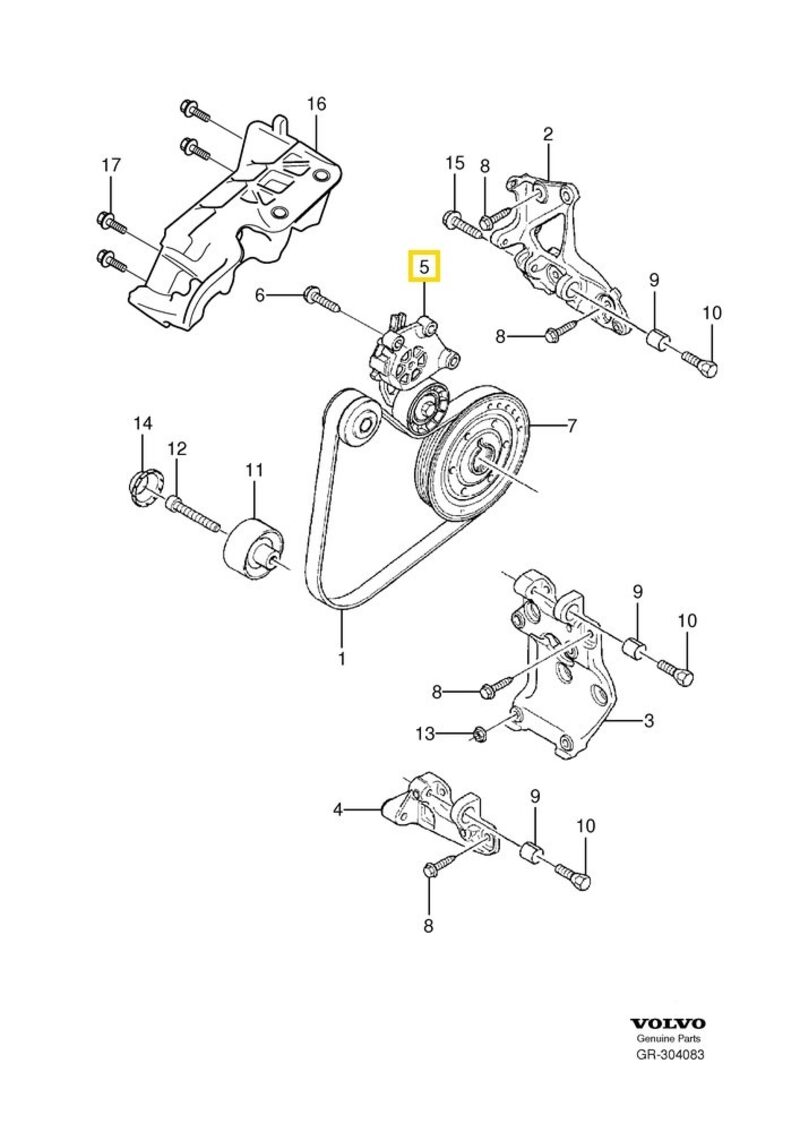 Volvo Original Spännrulle