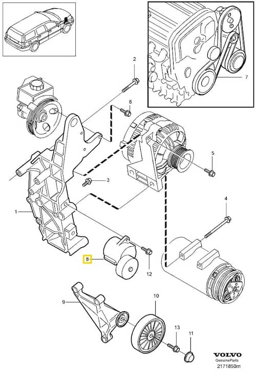 Volvo Original Spännrulle