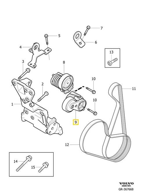 Volvo Original Spännrulle