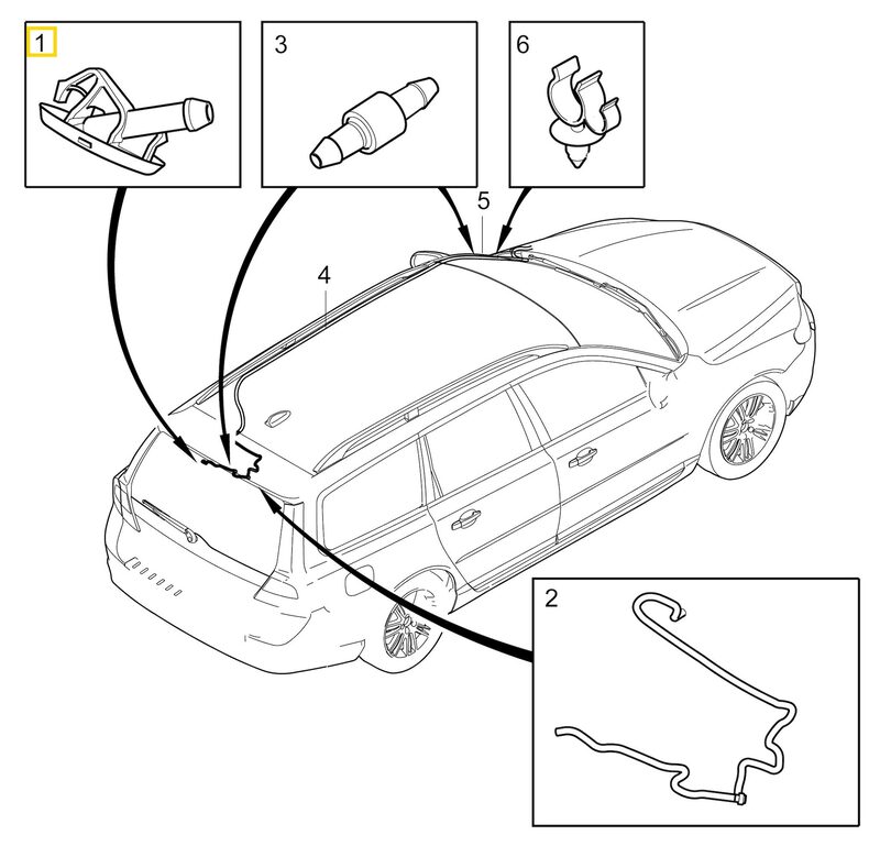 Volvo Original Spolarmunstycke