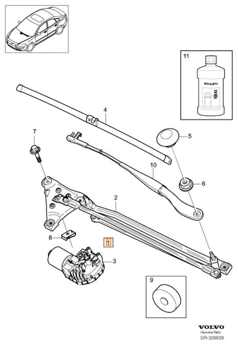 Volvo Original Torkarmotor