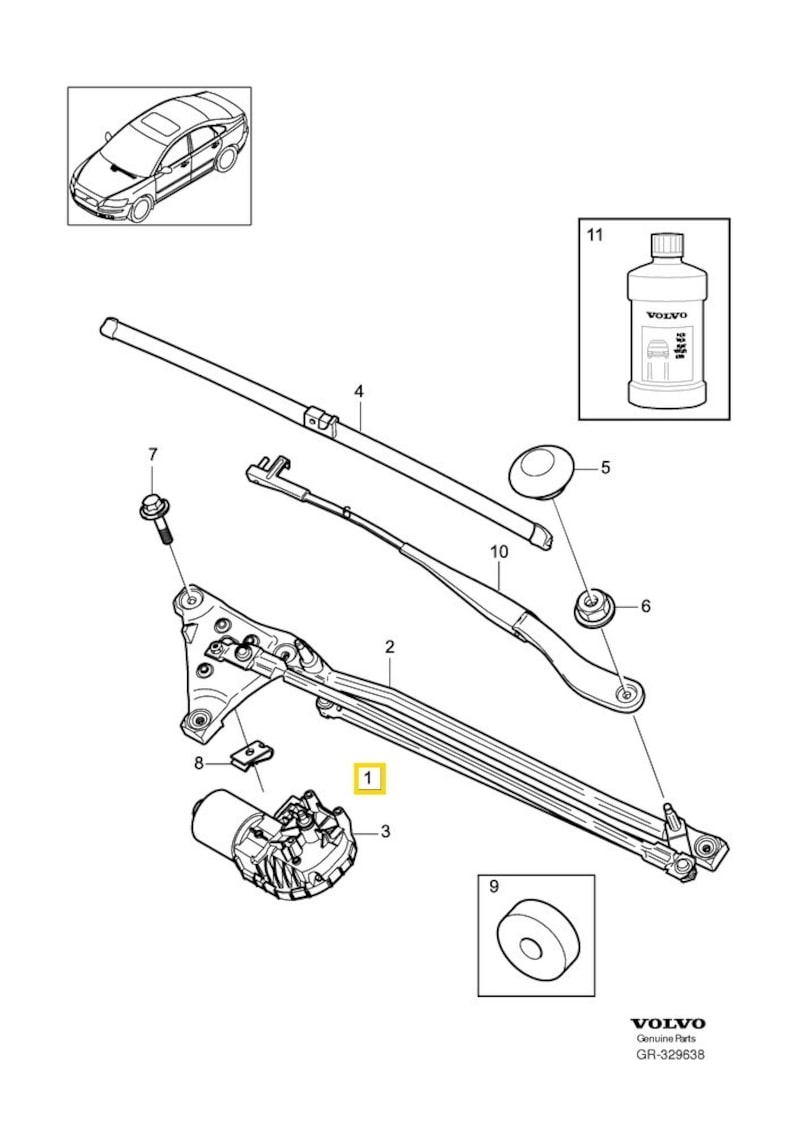Volvo Original Torkarmotor