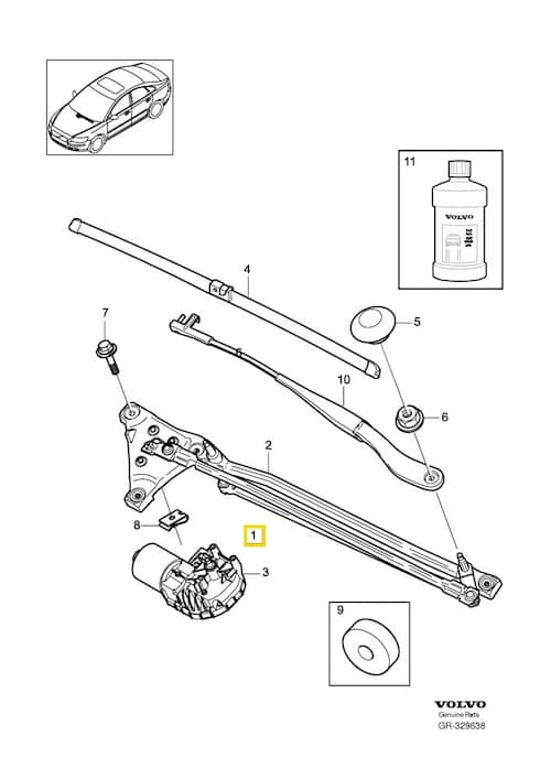 Volvo Original Torkarmotor