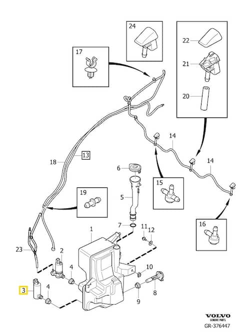 Volvo Original Spolarpump