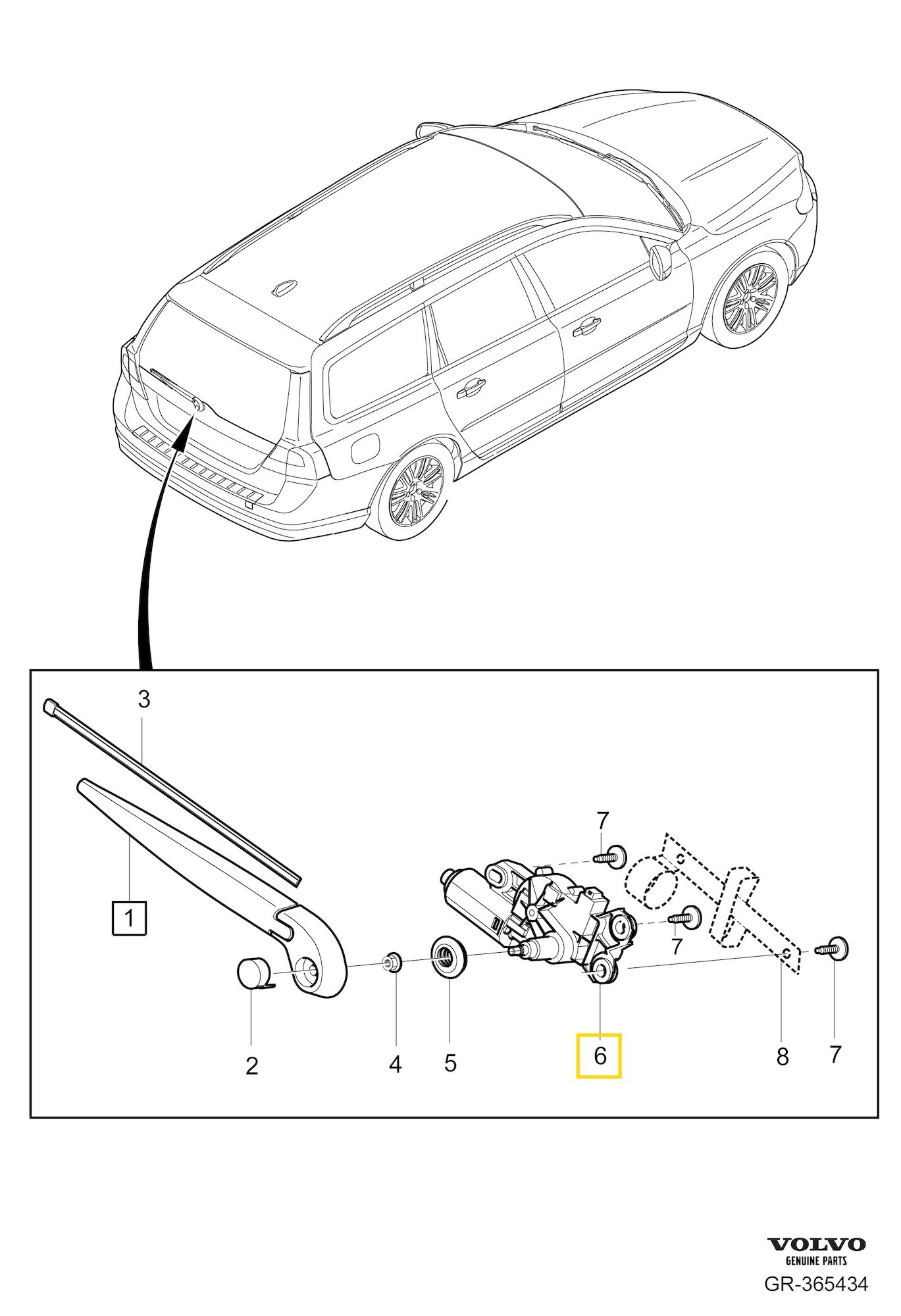 Volvo Original Torkarmotor