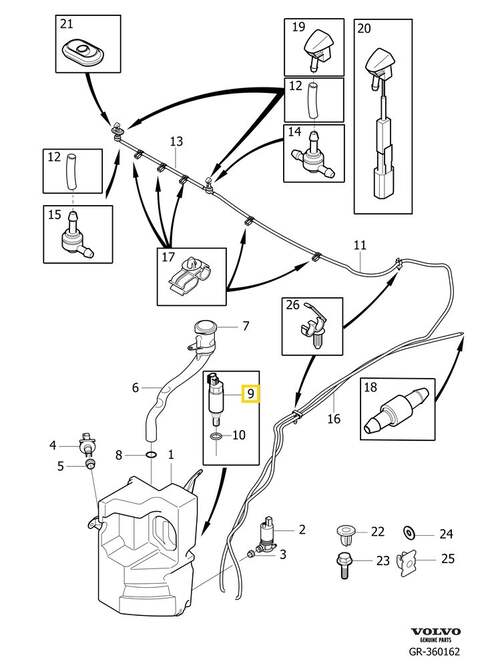 Volvo Original Spolarpump