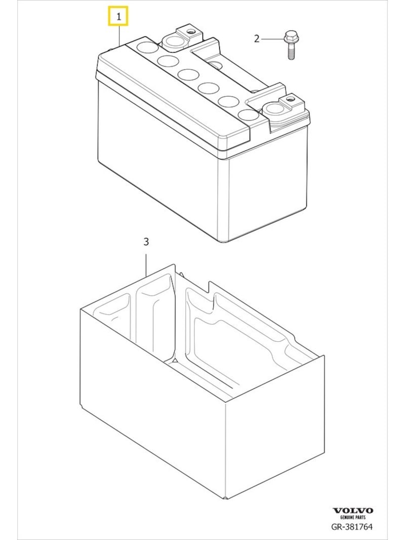 Volvo Original Supportbatteri 120A 8Ah