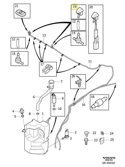 Volvo Original Spolarmunstycke