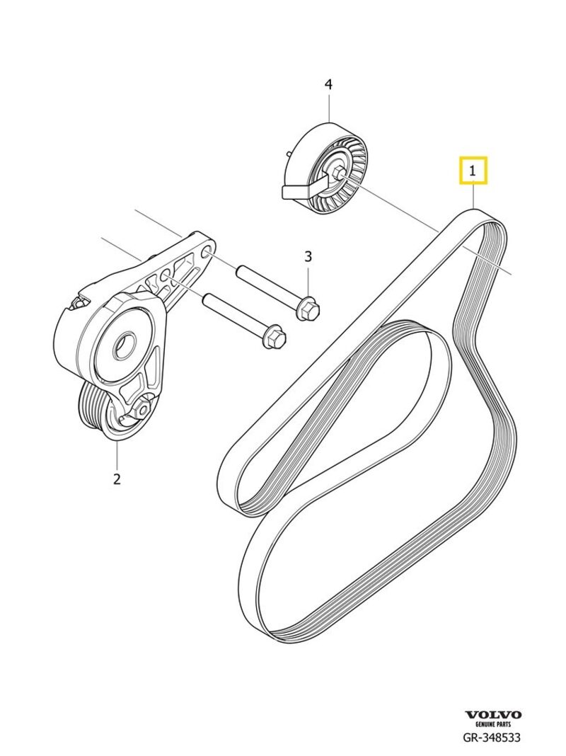 Volvo Original Hjälpaggregatsrem