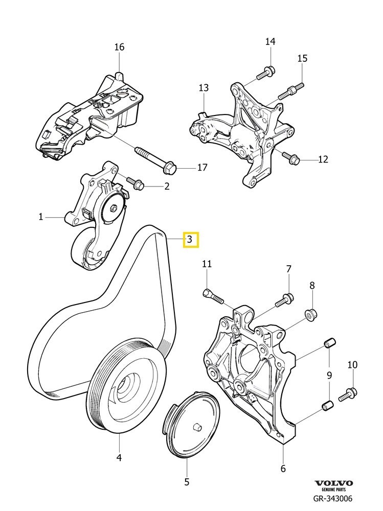 Volvo Original Hj&#228;lpaggregatsrem